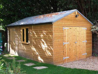 5.4m x 3.6m (18' x 12') Single Wooden Garage