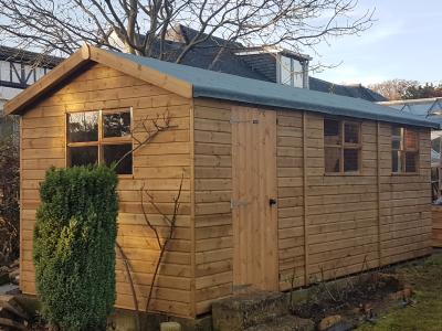 5.4m x 2.4m (18' x 8') Heavy Duty Workshop with optional single door