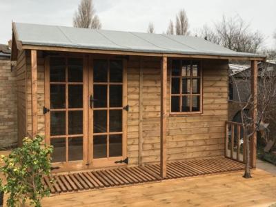 3.6m x 2.4m (12' x 8') Garden room with verandah