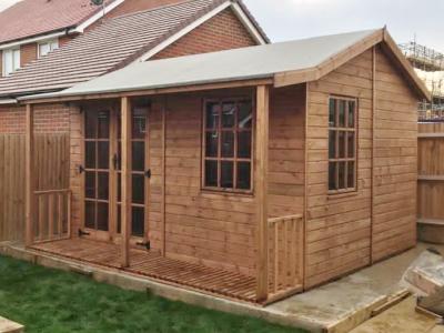 3.6m x 3.6m (12' x 12') Garden Room with verandah