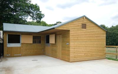 4.2m x 3.6m (14' x 12') Loose Box, 5.4m x 3.6m (18' x 12') corner Loose Box and 3.0m x 3.6m (10' x 12') Tack Room