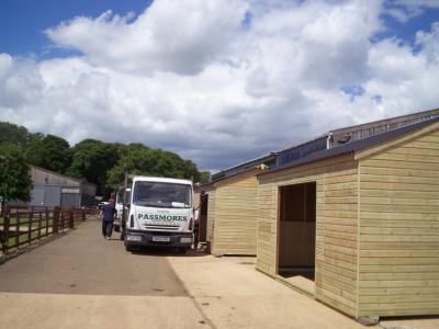 Row of 6 5.4m x 3.6m (18' x 12') Mobile Shelters for the Blue Cross animal charity