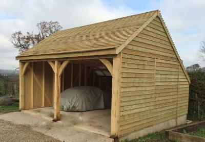 5.4m x 5.4m (18' x 18') 2 bay Open Barn before tiling