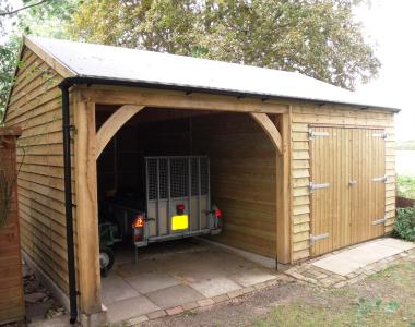 Pic 71. 3.0m x 4.8m 1 bay Carriage House with 3.0m x 4.8m attached Garage felt roof