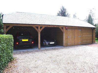 Pic 38. 6.0m x 5.4m 2 bay Carriage House and 6.0m x 5.4m attached Garage with slate roof