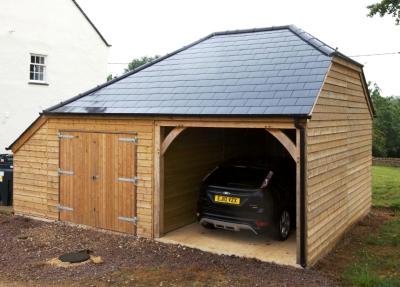 Pic 44. 3.0m x 5.4m 1 bay Carriage House with 4.2m x 5.4m attached Cart Lodge