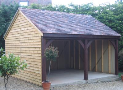 Pic 55. 5.4m x 4.8m 2 bay Carriage House with plain tile roof