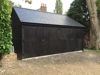 Pic 69. 6.0m x 4.8m Carriage House with barn doors and slate roof