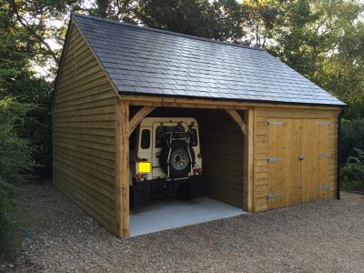 Pic 28. 3.0m x 5.4m Carriage House and 3.0m x 5.4m attached Garage with slate roof