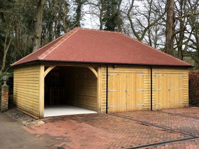 Pic 24. 3.0m x 6.0m Carriage House with 6.0m x 6.0m attached Garage with fully hipped plain tile roof