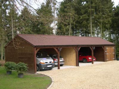 Pic 49. 12.0m x 4.8m 4 bay Carriage House with 3.0m x 4.8m attached Garage with imitation pantiles