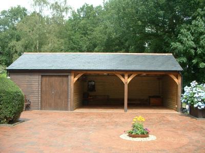 Pic 43. 6.0m x 4.8m 2 bay Carriage House with 4.2m x 4.8m attached Workshop and slate roof