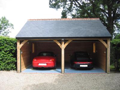 Pic 97. 6.0m x 5.4m 2 bay Carriage House with slate roof