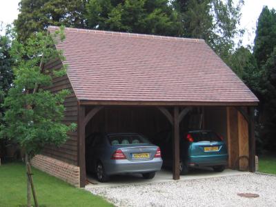 Pic 83. 6.0m x 6.0m 2 bay Carriage House with plain tile roof
