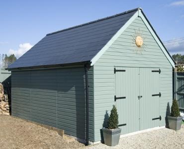 Pic 39. 6.0m x 3.6m Garage with slate roof
