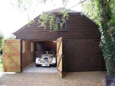 Pic 13. 7.2m x 5.4m Garage with tiled roof and barn hips