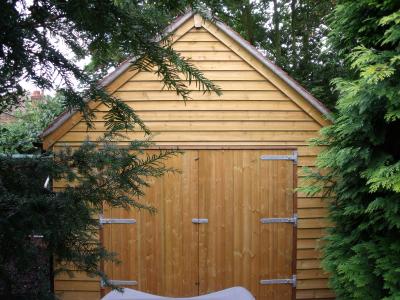 Pic 25. 4.8m x 3.6m single Garage with plain tile roof