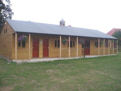 Pic 21. 16.2m x 7.2m Cricket Pavilion with 2 layer torch-on felt