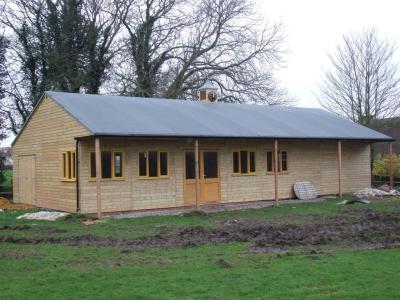 Pic 14. 15.0m x 7.2m Cricket Pavilion with 2 layer torch-on felt and clock tower