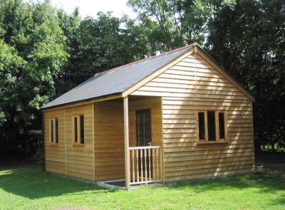 Pic 28. 6.0m x 4.8m Tennis club changing room with slate roof