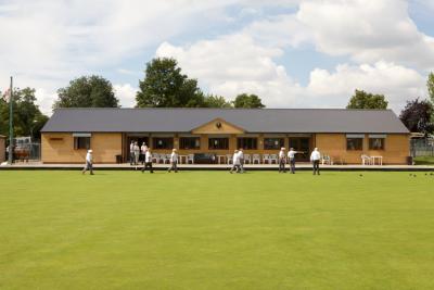 Pic 2. 30.0m x 9.0m Bowls Pavilion with fibre cement slate roof