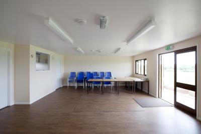 Pic 12. Internal view of Cricket Pavilion - Note serving hatch to kitchen