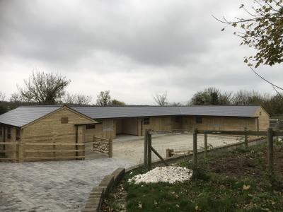 Pic 39. "U" Shape equestrian complex with fibre cement slate roof