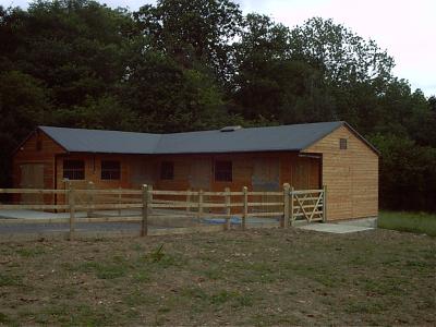 Pic 10. Large Corner Garage, 2 Loose Boxes and Tack Room