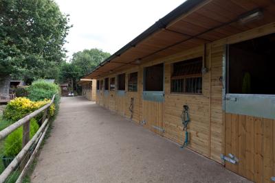 Pic 28. 6 Loose Boxes in a straight line