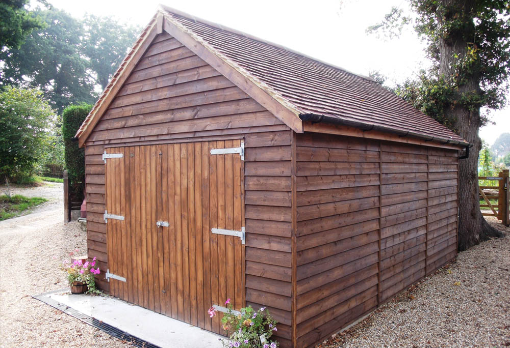 Single Timber Garage with pitched roof